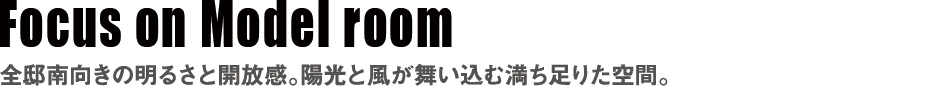 全邸南向きの明るさと開放感。陽光と風が舞い込む満ち足りた空間。